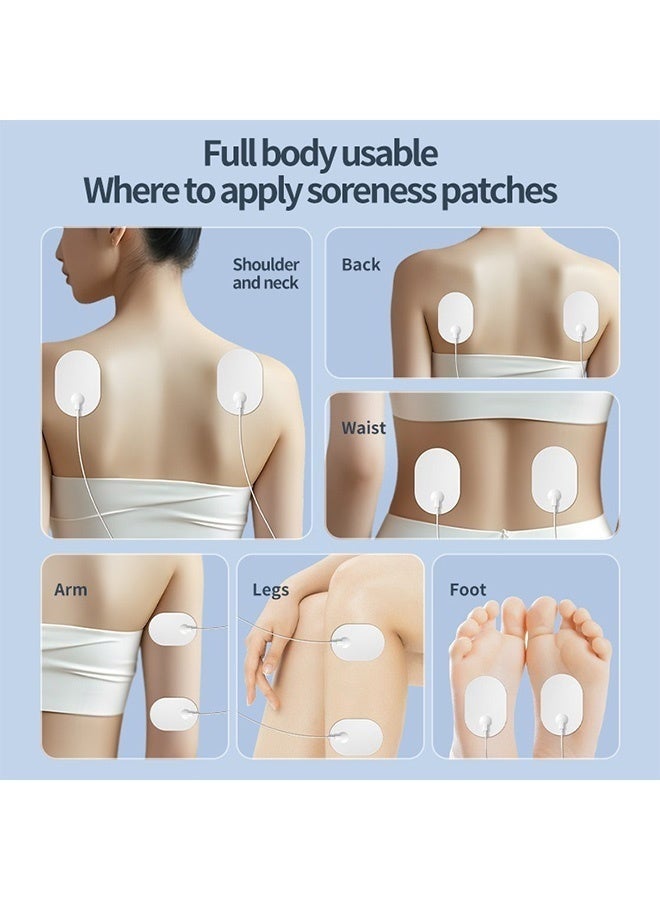 YelaJoy Dual Channel TENS EMS Unit Muscle Stimulato, Electronic Pulse Massager Muscle Massager with 4 Pads, Electric Pulse Massager for Pain Relief - Image 4